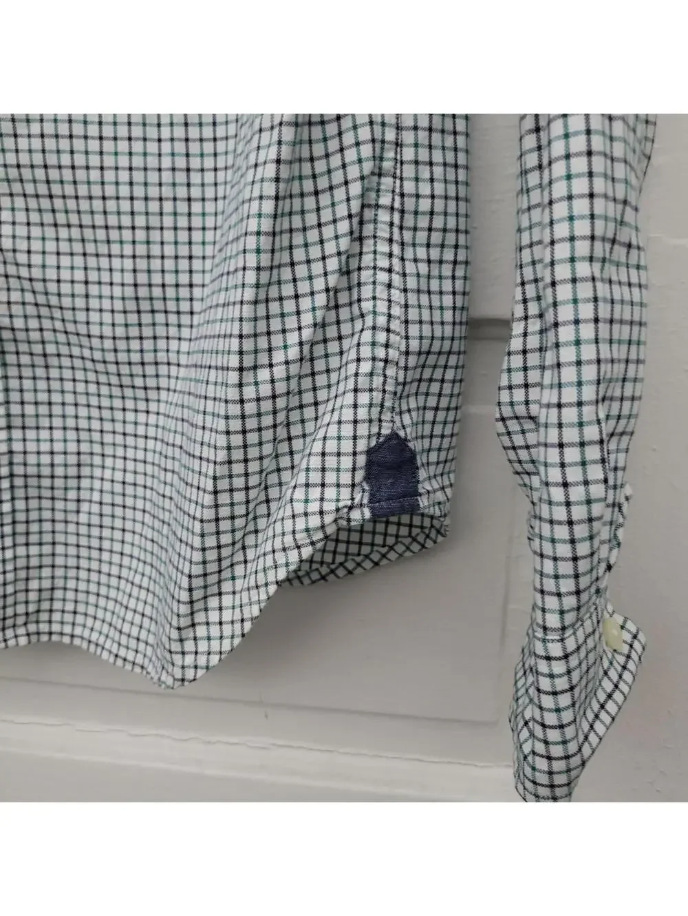 Banana Republic Men's Multi and White Gingham Shirt Small